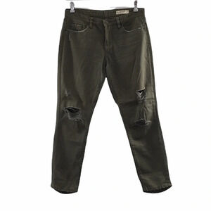 Blank NYC Cropped‎ Girlfriend Jeans Green Denim